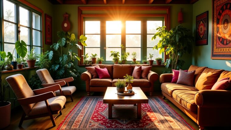 Salon bohème : inspirations déco pour créer une ambiance chaleureuse et conviviale