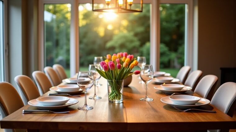 Table pour 8 personnes : comment choisir les dimensions idéales ?