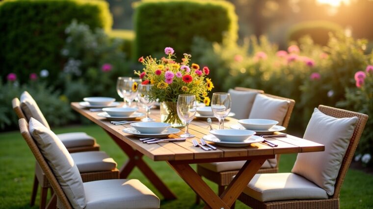 Table de jardin pour 6 personnes : le guide pour des repas en plein air réussis